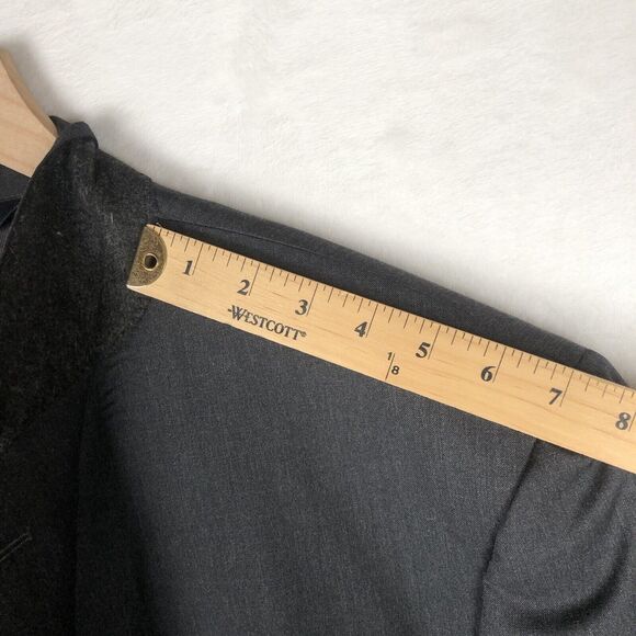 JOSEPH & FEISS GOLD Wool Blazer Sport Coat Sz 52R‎ Solid Gray Luxury Jacket - Picture 9 of 16